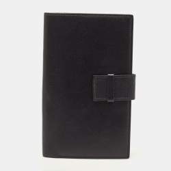 Pre Owned Cartier Dark Brown Leather Flap Passport Holder