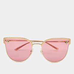 Cartier Gold Tone/Pink Panthère de Cartier CT0198S Cat-Eye Sunglasses