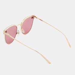 Cartier Gold Tone/Pink Panthère de Cartier CT0198S Cat-Eye Sunglasses