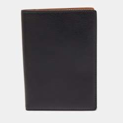Pre Owned Cartier Black Leather Passport Holder