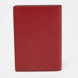 Pre Owned Cartier Red Leather Passport Holder