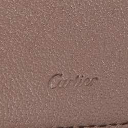 Pre Owned Cartier Red Leather Passport Holder