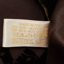 Pre Owned Cartier Brown Devore Panthere Silk Blend Stole