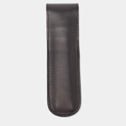 مملوكة مسبقًا Cartier Black Leather Flap Pen Pouch