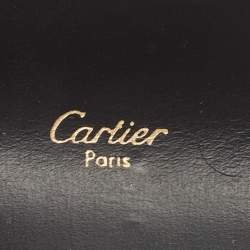 Cartier Black Leather Flap Pen Pouch