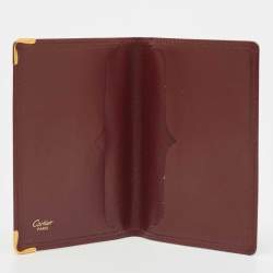 Pre Owned Cartier Burgundy Leather Must De Cartier Agenda Diary 