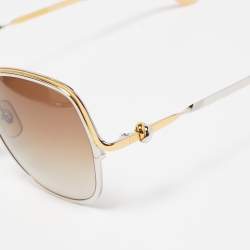 Pre Owned Cartier Brown Gradient CT0089S Trinity de Cartier Square Sunglasses