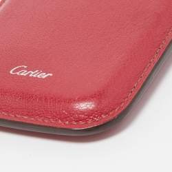 Pre Owned Cartier Pink Leather iPhone Case
