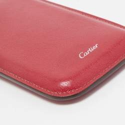 Pre Owned Cartier Pink Leather iPhone Case