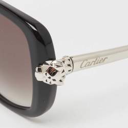 Cartier Black Gradient Panthère Wild de Cartier Square Sunglasses