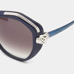 Pre Owned Cartier Navy Blue/Black Gradient Panthere De Cartier Cat Eye Sunglasses