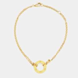 Pre Owned Cartier Love Diamond 18k Yellow Gold Bracelet