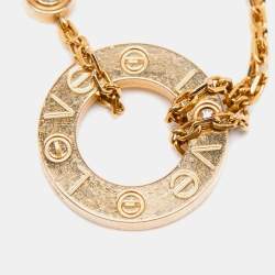 Pre Owned Cartier Love Diamond 18k Yellow Gold Bracelet