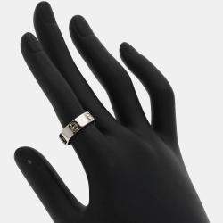 Pre Owned Cartier 18K White Gold Love Band Ring EU 51