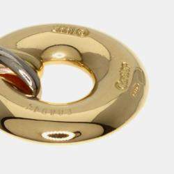 Pre Owned Cartier 18K Yellow, Rose, White Gold Trinity Circle Pendant