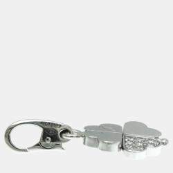 Cartier 18K White Gold and Diamond 4 Leaf Clover Pendant Charm