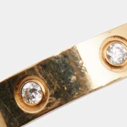 Pre Owned Cartier Love 8 Diamond 18k Yellow Gold Ring Size 52