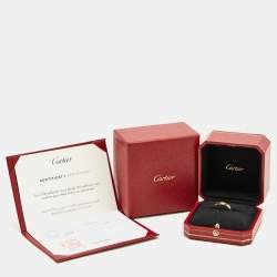 Pre Owned Cartier Love 8 Diamond 18k Yellow Gold Ring Size 52