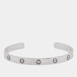 Pre Owned سوار كارتييه لوف ذهب ابيض عيار 18 وألماسة