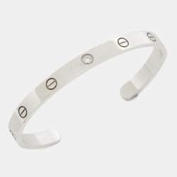 Pre Owned سوار كارتييه لوف ذهب ابيض عيار 18 وألماسة