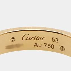 Pre Owned Cartier Love 18k Yellow Gold Wedding Band Ring Size 53