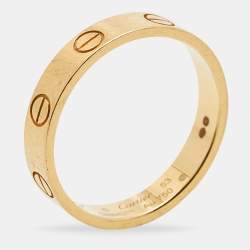 Pre Owned Cartier Love 18k Yellow Gold Wedding Band Ring Size 53