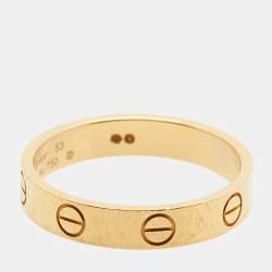 Pre Owned Cartier Love 18k Yellow Gold Wedding Band Ring Size 53