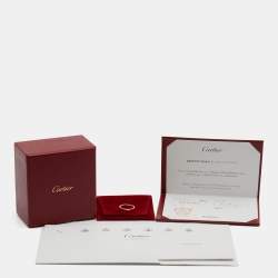 مملوكة مسبقًا Cartier C De Cartier Diamond 18k Rose Gold Wedding Band Ring Size 49