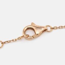 Pre Owned Cartier Amulette De Cartier Onyx Diamond 18k Rose Gold XS Model Bracelet