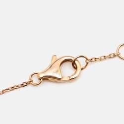 Pre Owned Cartier Amulette De Cartier Onyx Diamond 18k Rose Gold XS Model Bracelet