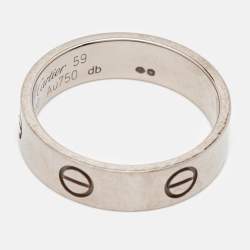 Cartier Love 18k White Gold Ring Size 59