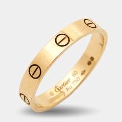 Pre Owned Cartier Love 18k Yellow Gold Wedding Band Ring Size 60