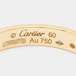 Pre Owned Cartier Love 18k Yellow Gold Wedding Band Ring Size 60