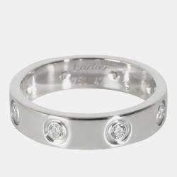 Cartier 18k White Gold Love Band 0.19 CTW