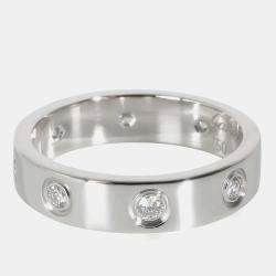 Cartier 18k White Gold Love Band 0.19 CTW