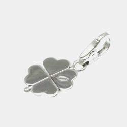 Cartier 18K White Gold and Diamond 4 Leaf Clover Pendant Charm