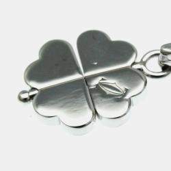 Cartier 18K White Gold and Diamond 4 Leaf Clover Pendant Charm