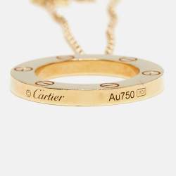 Pre Owned Cartier Love 18k Yellow Gold Necklace