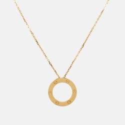 Pre Owned Cartier Love 18k Yellow Gold Necklace