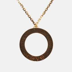 Pre Owned Cartier Love 18k Yellow Gold Necklace