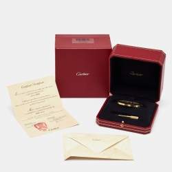 Pre Owned Cartier Love 18K Yellow Gold Narrow SM Bracelet 16