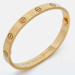 Pre Owned Cartier Love 18k Yellow Gold Bracelet 16
