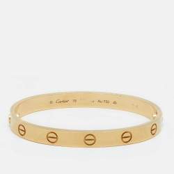Pre Owned Cartier Love 18k Yellow Gold Bracelet 16