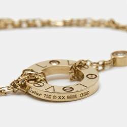 Pre Owned Cartier Love Diamonds 18k Yellow Gold Bracelet