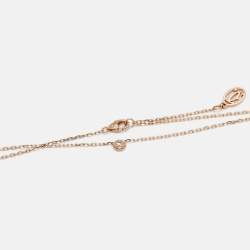Pre Owned Cartier D'Amour Diamond 18k Rose Gold Small Model Necklace