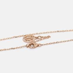 Pre Owned Cartier D'Amour Diamond 18k Rose Gold Small Model Necklace
