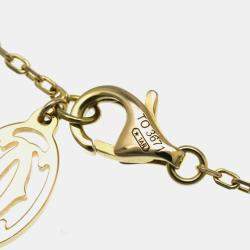 Pre Owned Cartier 18K Yellow Gold and Diamond Diamants Légers Pendant Necklace