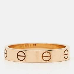 Cartier Love 18k Rose Gold Wedding Band Ring Size 53