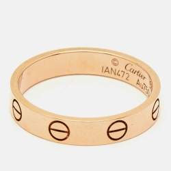 Cartier Love 18k Rose Gold Wedding Band Ring Size 53