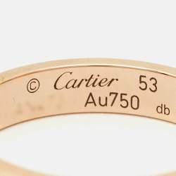 Cartier Love 18k Rose Gold Wedding Band Ring Size 53